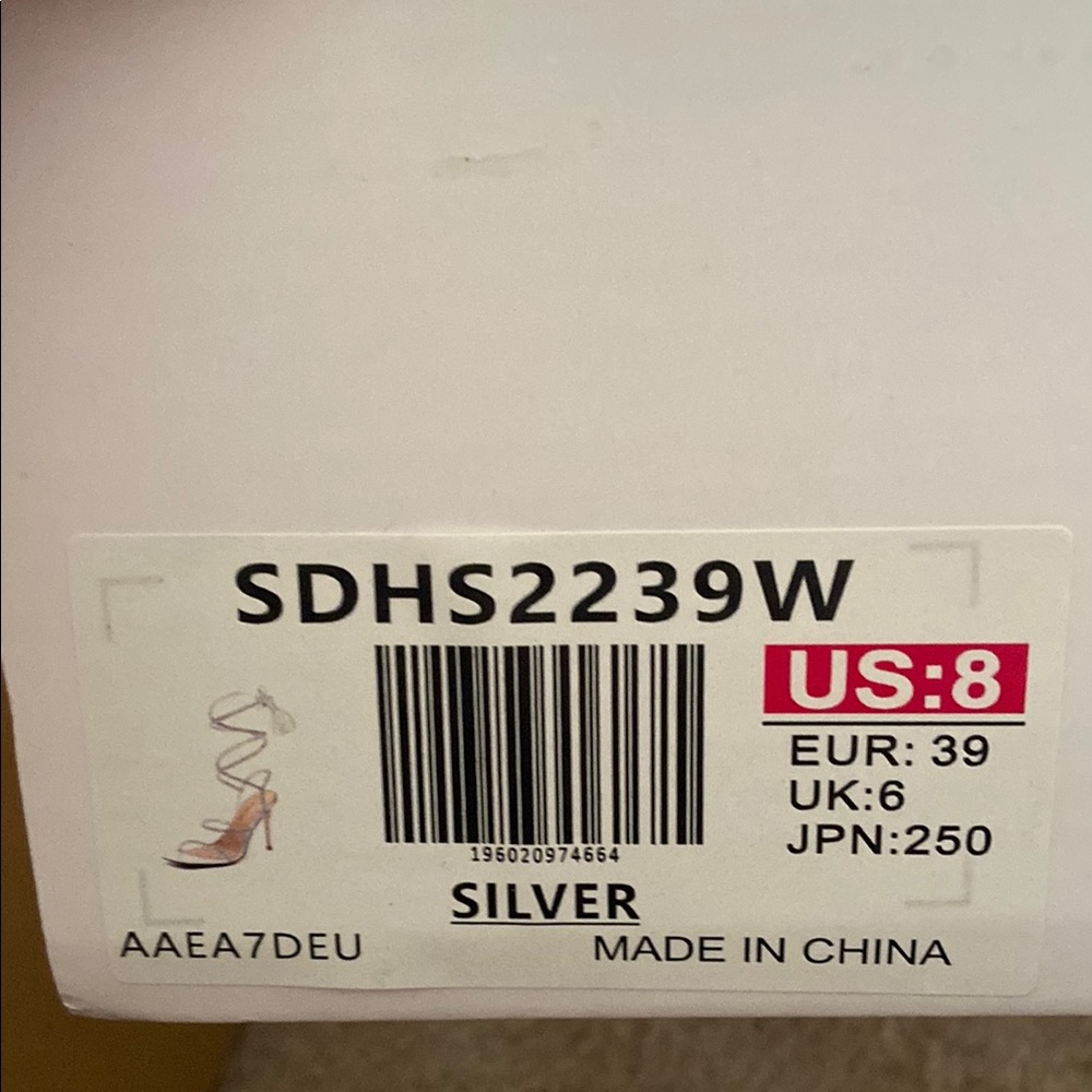 Dream Pairs Silver Strappy Heels - Picture 2 of 3